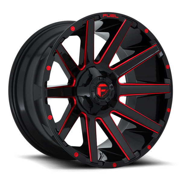 Fuel Contra-D643 Gloss Black Candy Red