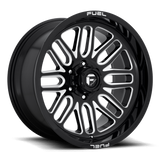 Fuel Ignite-D662 Gloss Black & Milled